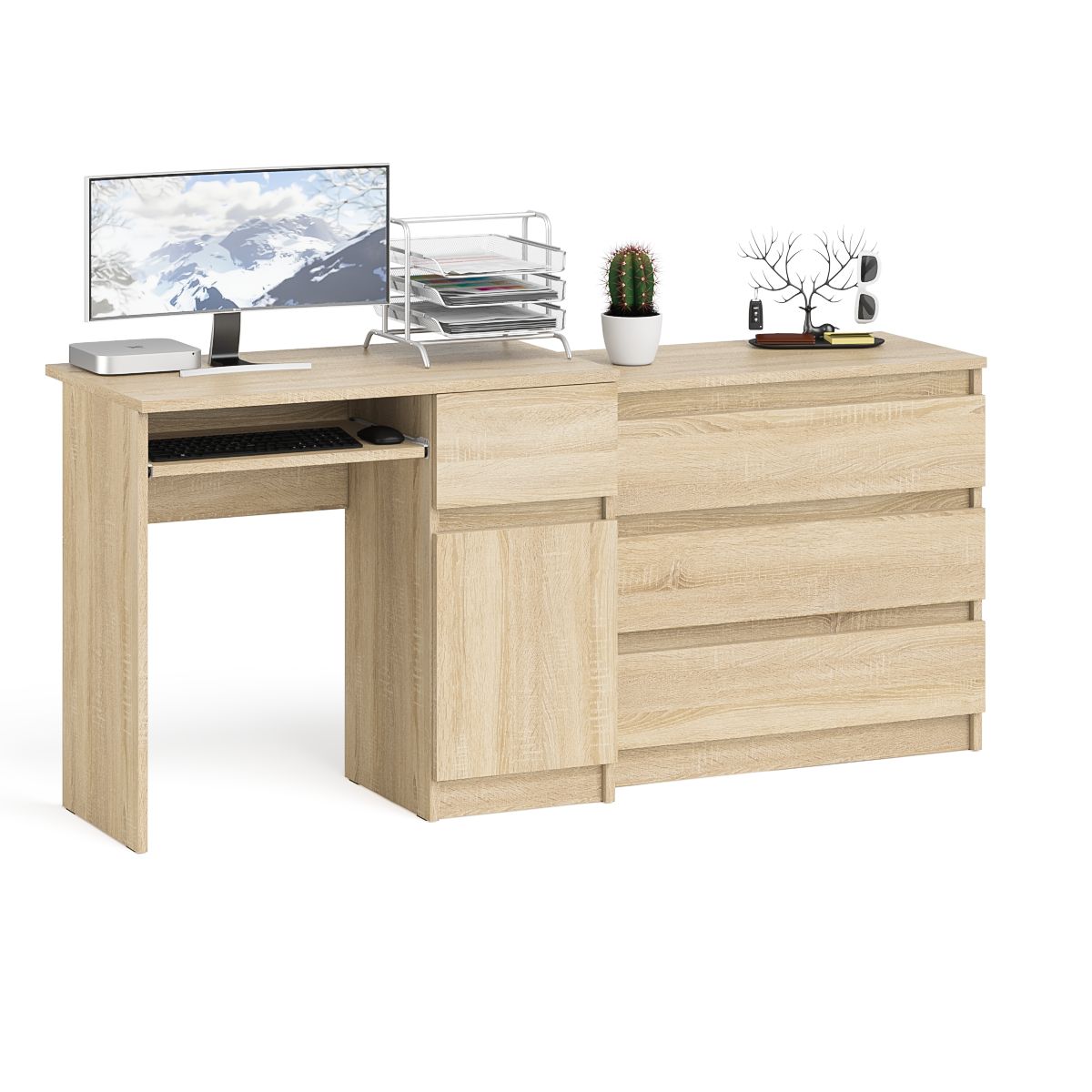 Стол компьютерный СВК Мори МС-1 правый + Комод МК800.1