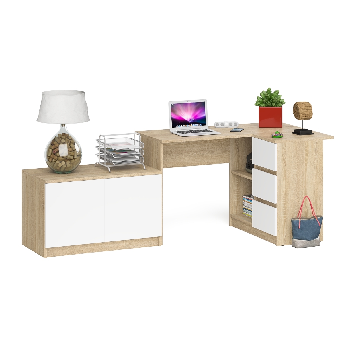 Стол компьютерный СВК Мори МС-16 правый + Тумба МА900.1