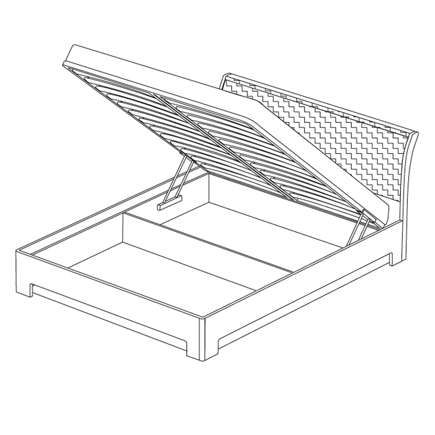 Кровать-3 с подъемным ортопедическим основанием Кураж Парма 1400