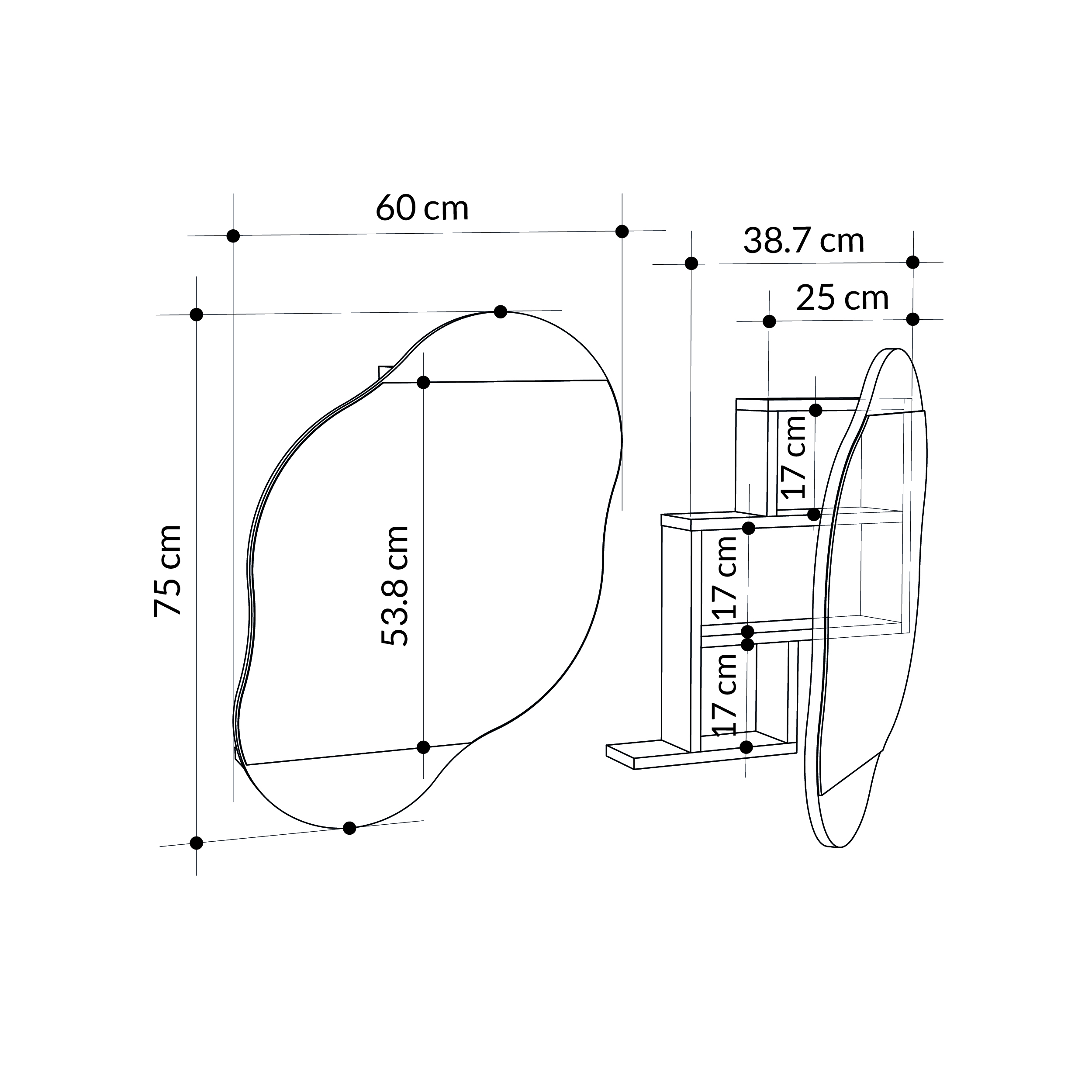 Шкаф настенный LEVE CLOUD STORAGE WALL MIRROR