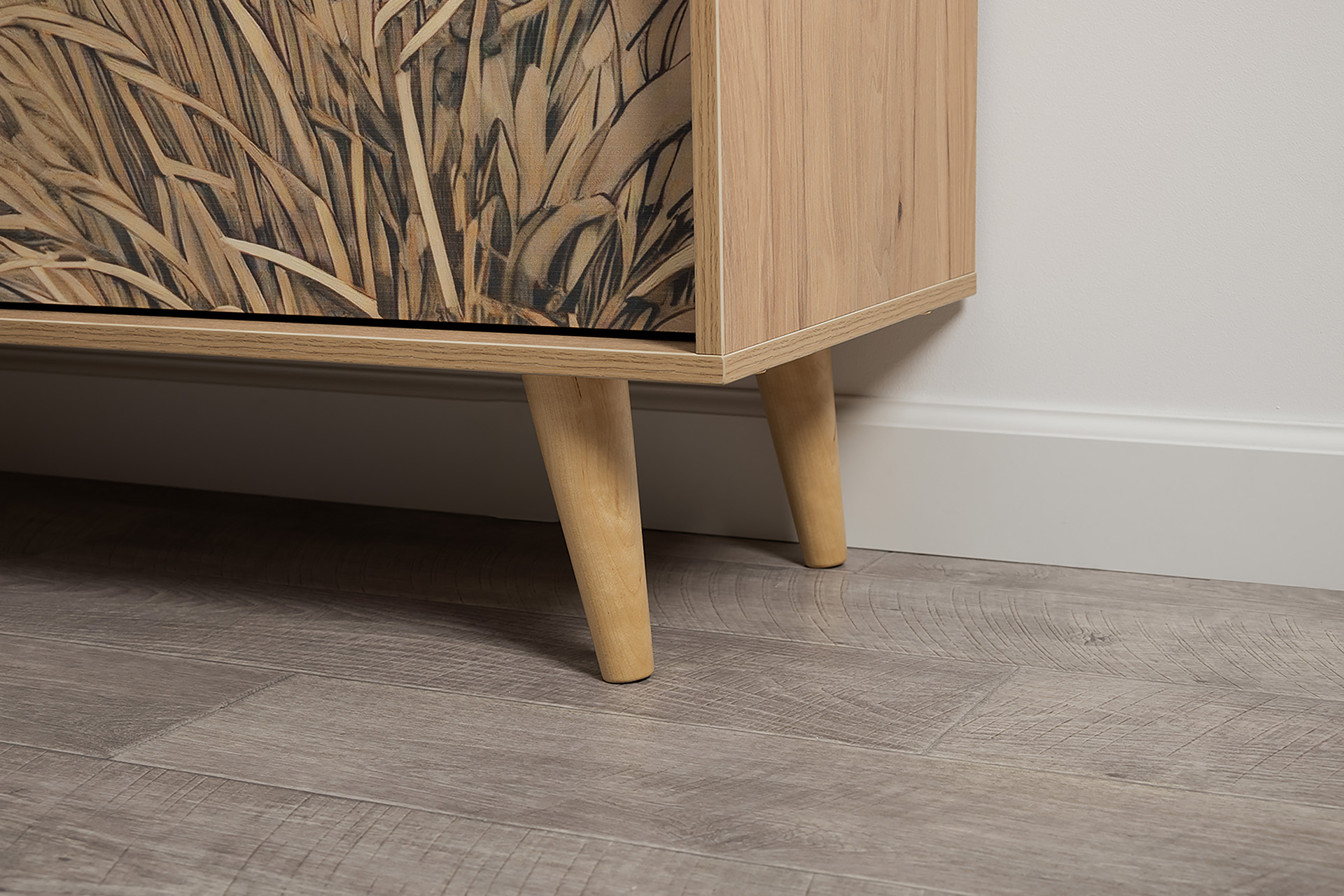 Комод Моби Току 16.230.04 Гикори Рокфорд Натуральный KO86 PW Белый PE шагрень