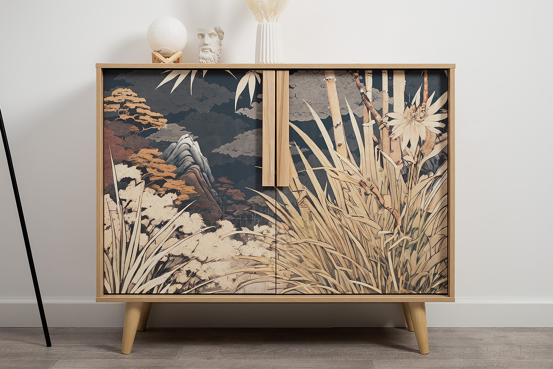 Комод Моби Току 16.230.04 Гикори Рокфорд Натуральный KO86 PW Белый PE шагрень