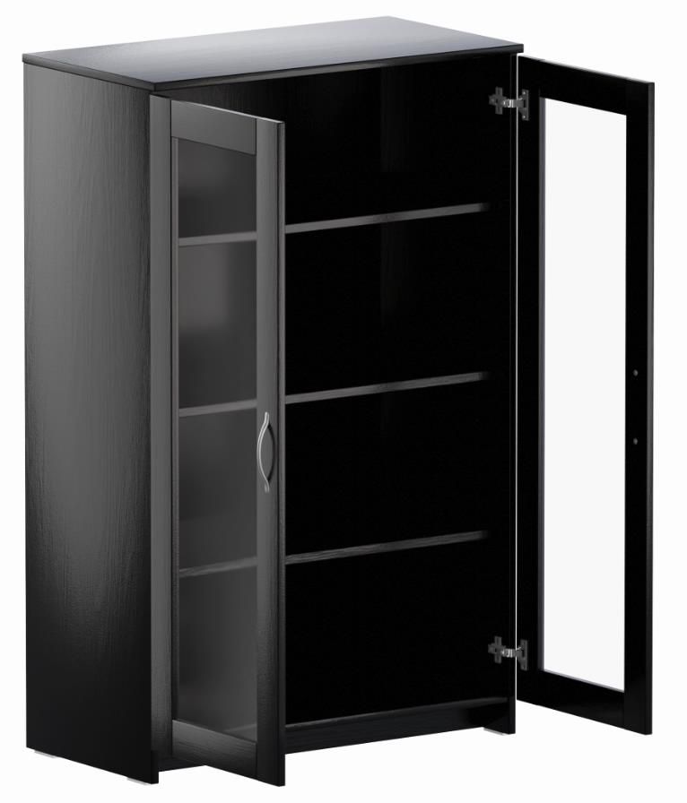 Тумба Гуд Лакк Сириус 78х123 (2 двери со стеклом)