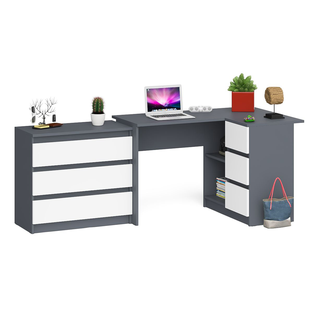 Стол компьютерный СВК Мори МС-16 правый + Комод МК800.1