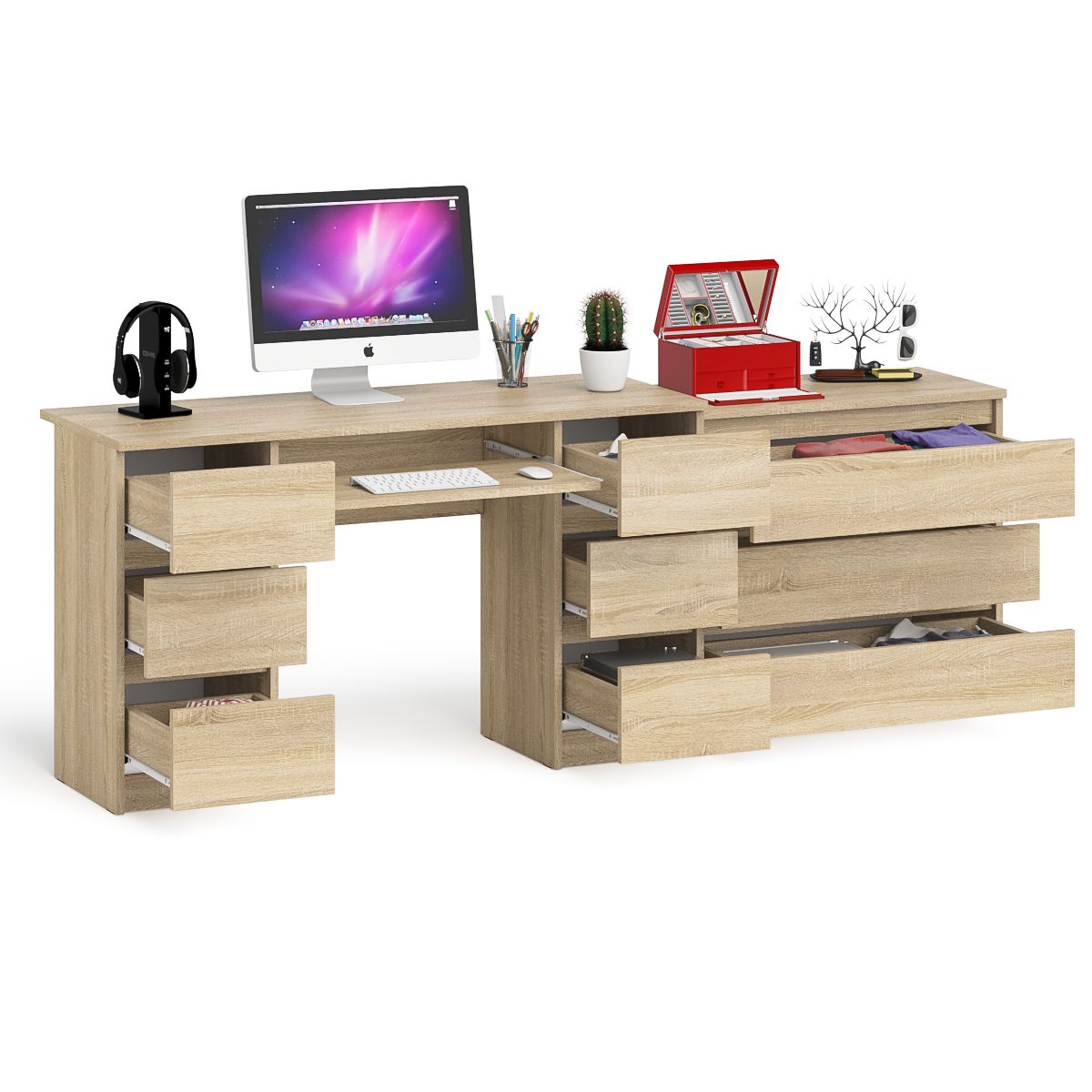 Стол компьютерный СВК Мори МС-2 + Комод МК800.1