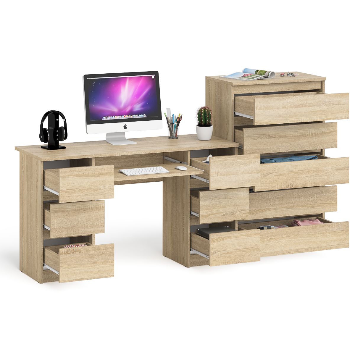 Стол компьютерный СВК Мори МС-2 + Комод МК700.5