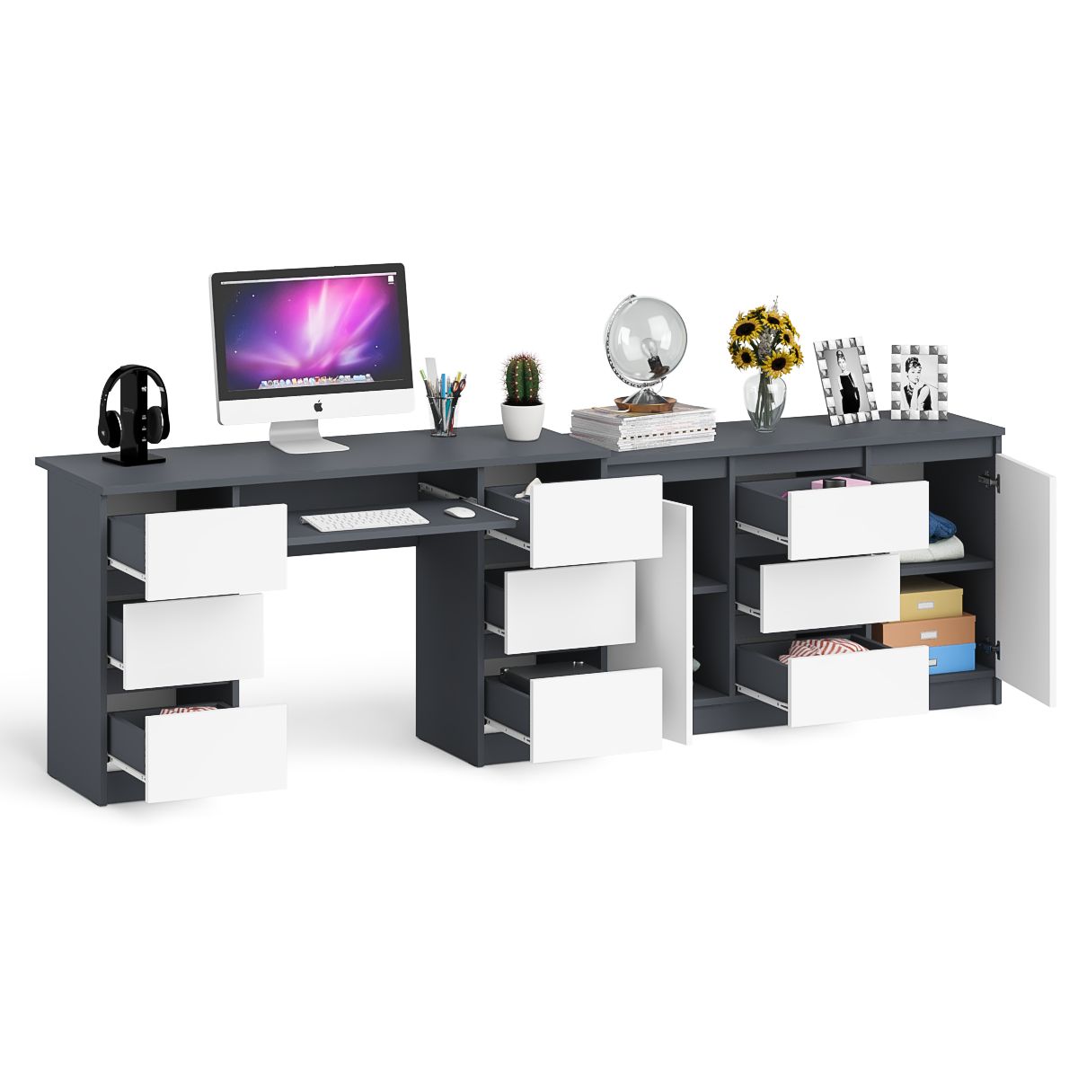 Стол компьютерный СВК Мори МС-2 + Комод МК1200.3