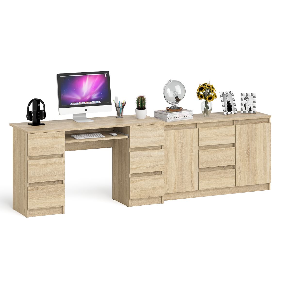 Стол компьютерный СВК Мори МС-2 + Комод МК1200.3