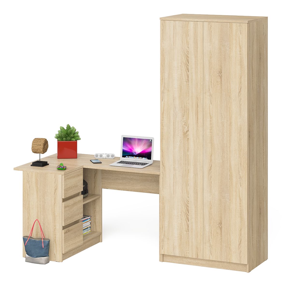 Стол компьютерный СВК Мори МС-16 левый + Шкаф МШ800.1