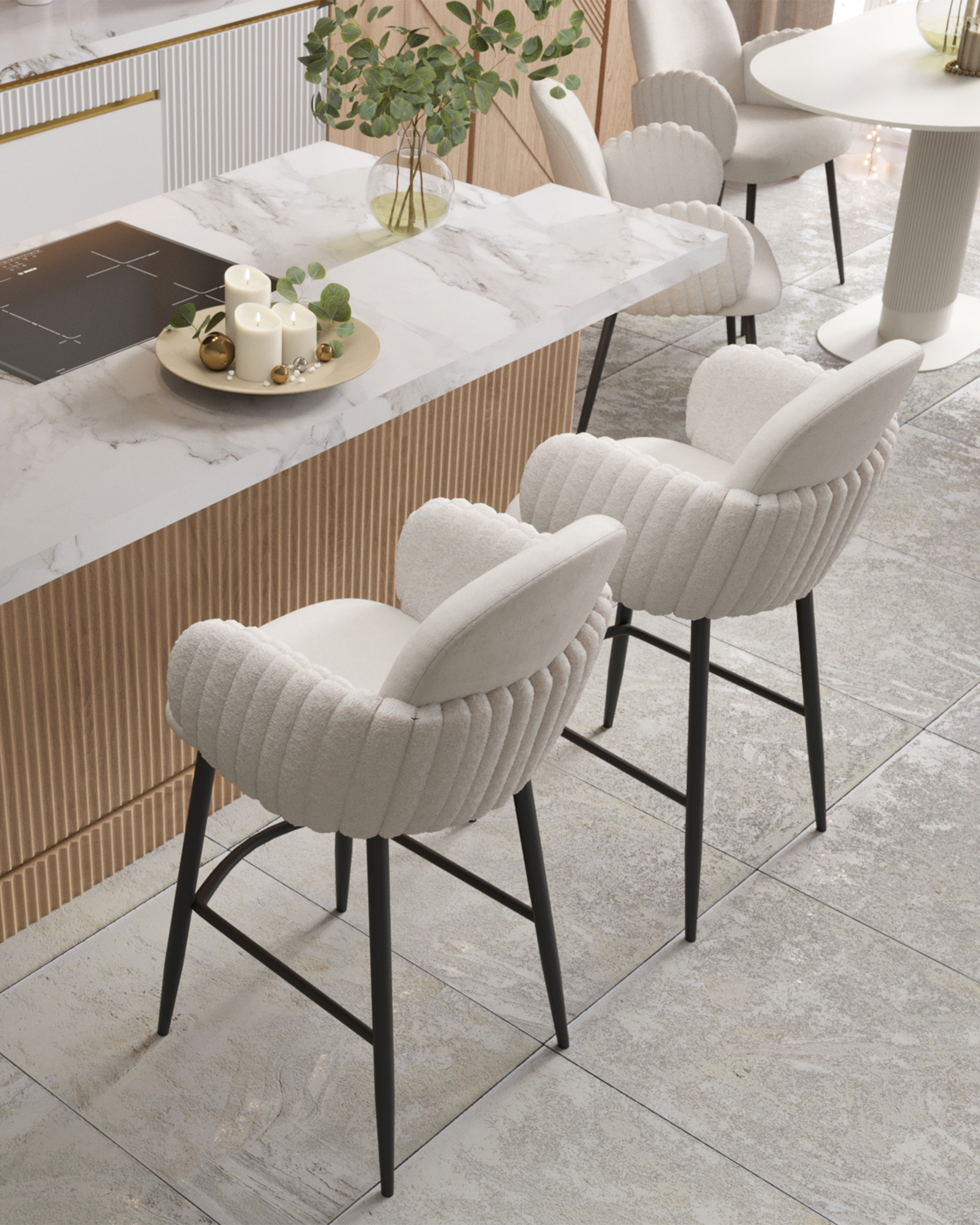 Стул полубарный STOOL GROUP Wave Stripes