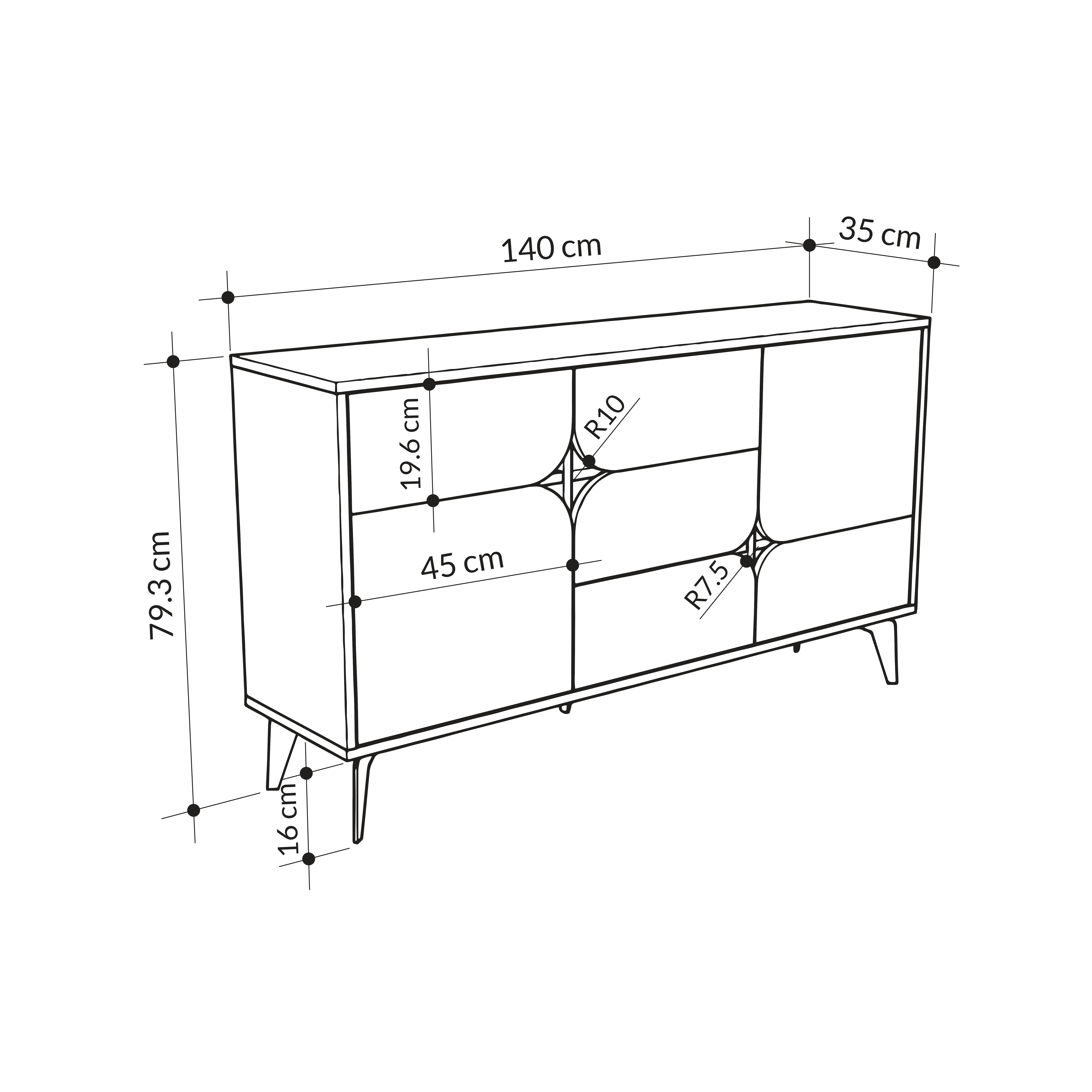 Комод Леве Спарк (Комод LEVE SPARK CONSOLE)