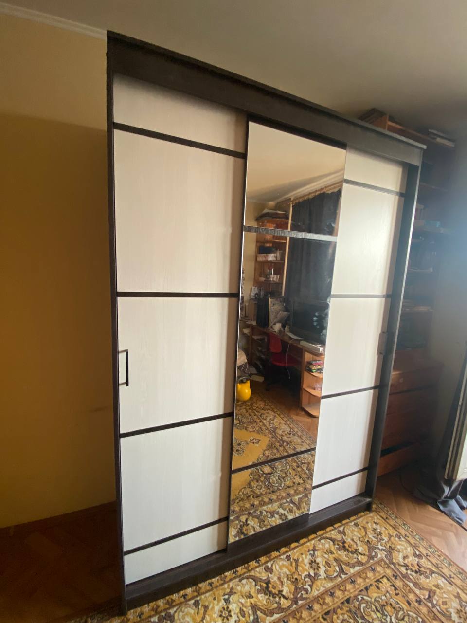 Шкаф-купе трехдверный Арника Карелия