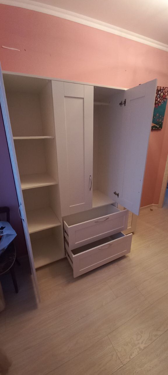 Шкаф комбинированный Гуд Лакк Сириус (4 двери и 2 ящика, с 2 зеркалами)