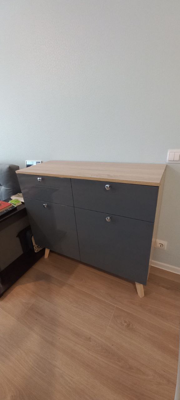 Комод 2 ящика 2 двери Комфорт Нордик 15