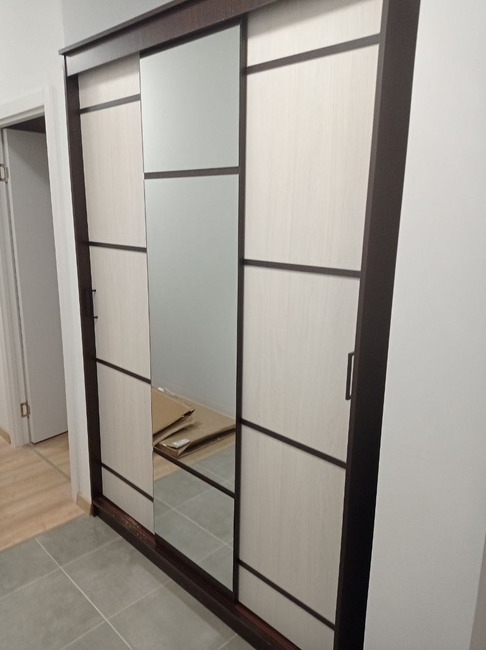 Шкаф-купе трехдверный Арника Карелия