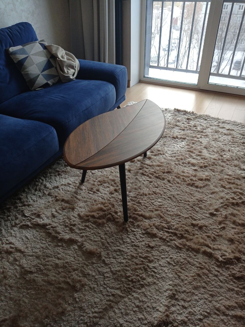 Стол журнальный Берли (12 мм.) Дуб американский (Р)