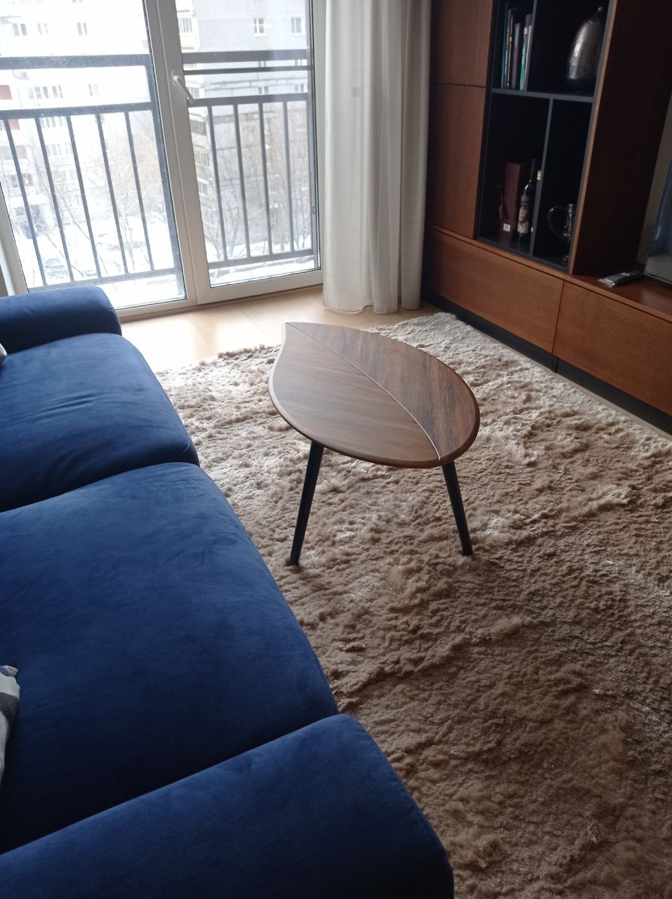 Стол журнальный Берли (12 мм.) Дуб американский (Р)