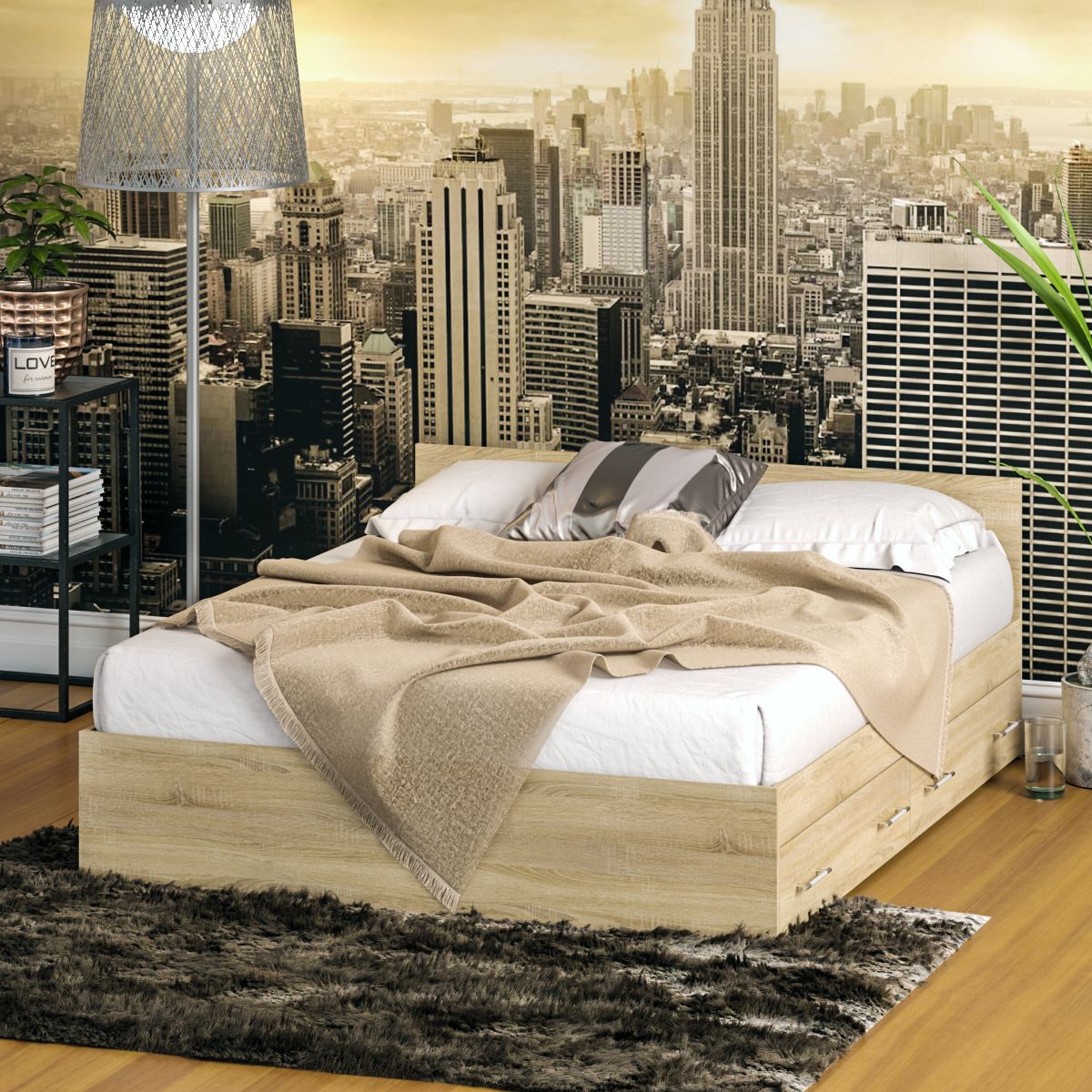 Кровать с ящиками СВК Стандарт 1600