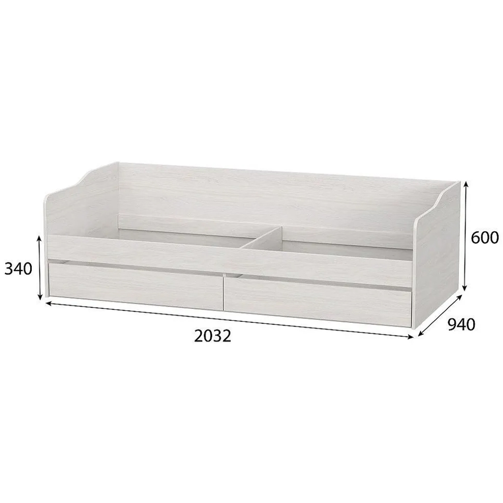 Кровать детская с основанием Арника КР 1 90х200