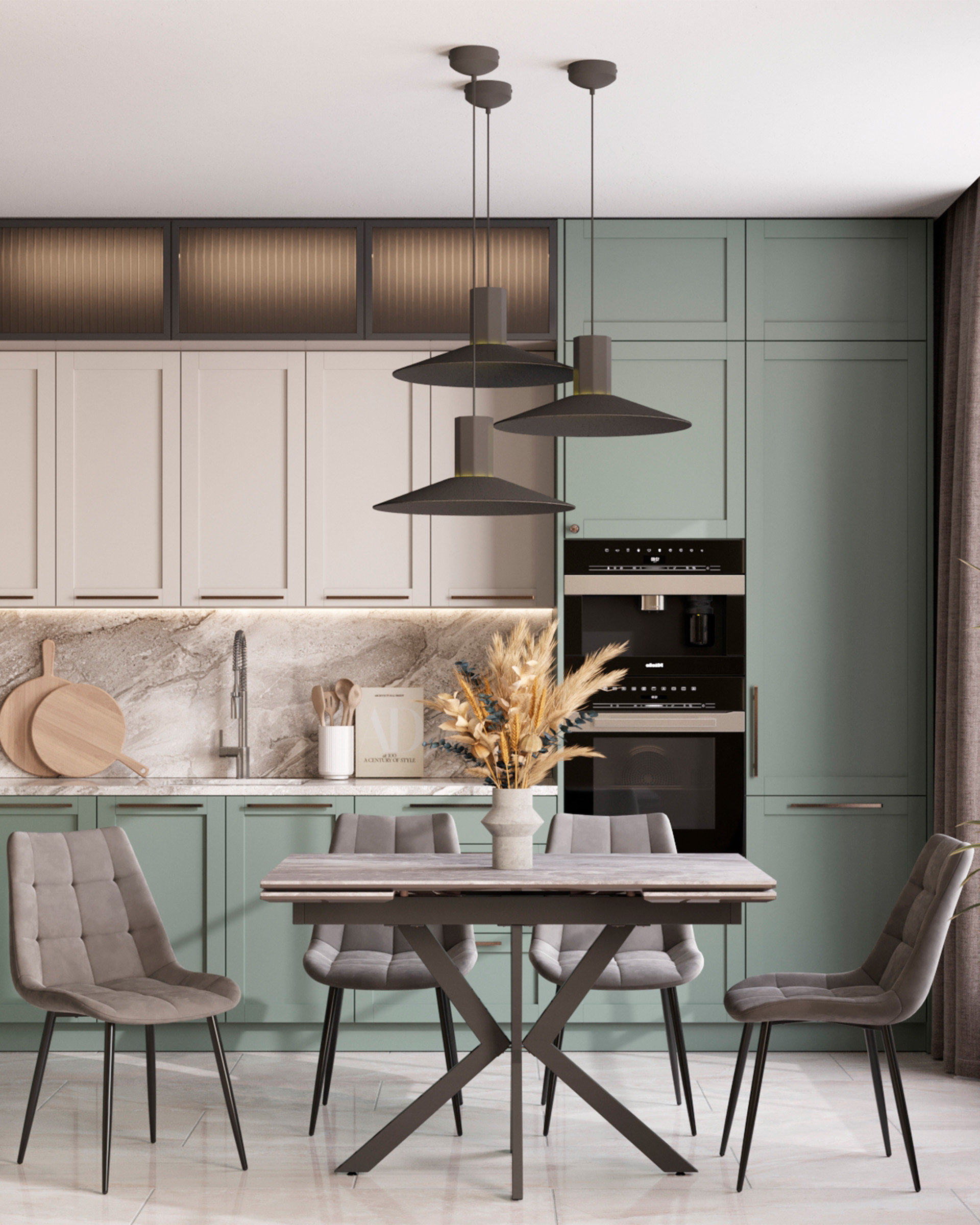 Стол обеденный STOOL GROUP Marmer 120-180/80/76 столешница МДФ16/керамика