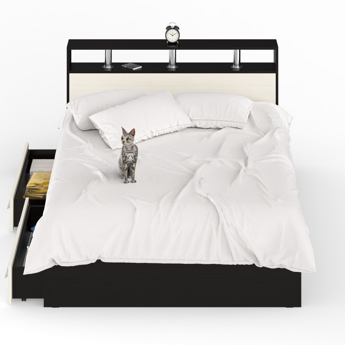 Кровать с ящиками СВК Камелия 1800