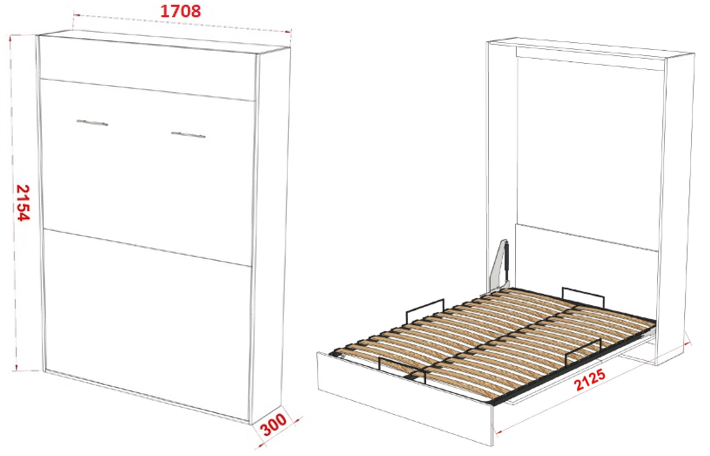 Шкаф кровать двуспальная 160х200