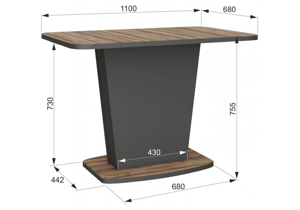 Стол деревянный Woodville Комфорт