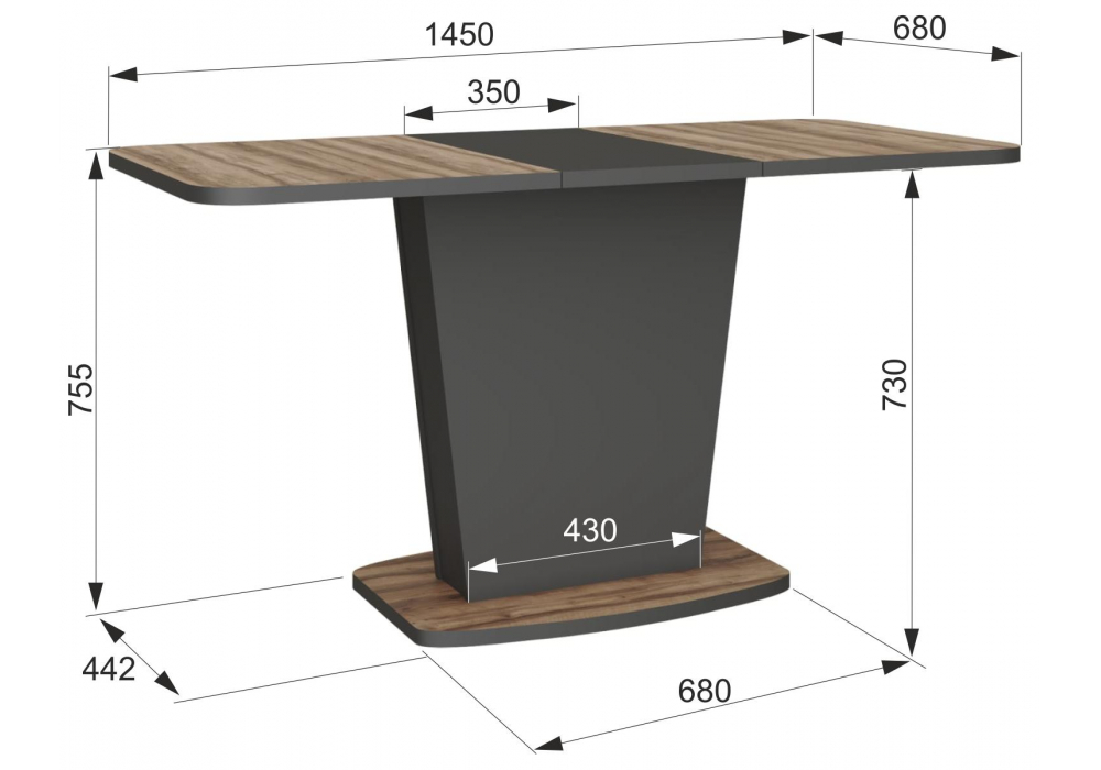 Стол деревянный Woodville Комфорт