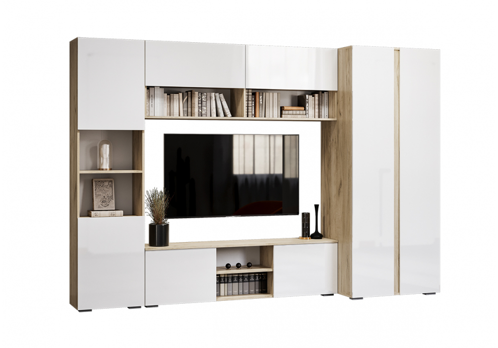 Модульная гостиная Woodville Алетра комплектация 1