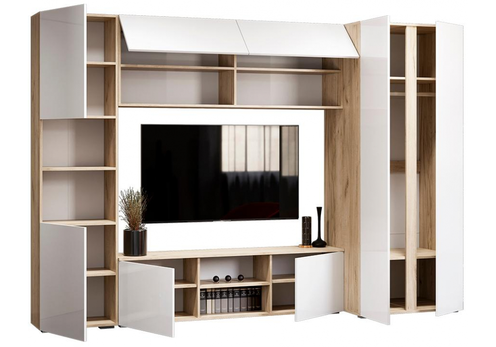 Модульная гостиная Woodville Алетра комплектация 1