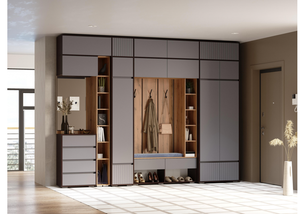 Модульная прихожая Woodville Роут комплектация 1