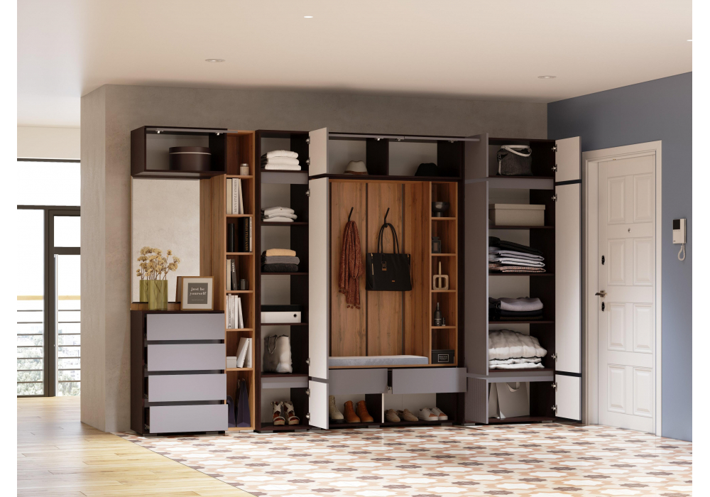 Модульная прихожая Woodville Роут комплектация 2