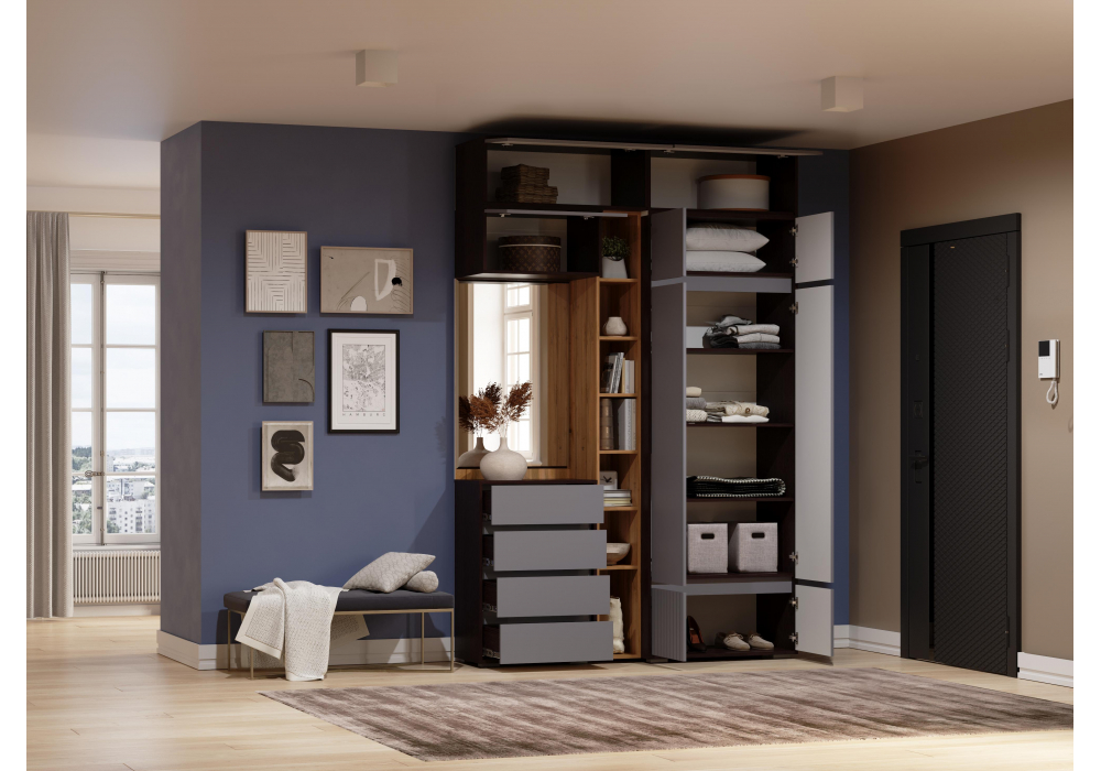 Модульная прихожая Woodville Роут комплектация 5