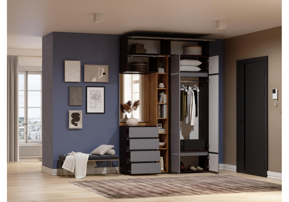 Модульная прихожая Woodville Роут комплектация 5