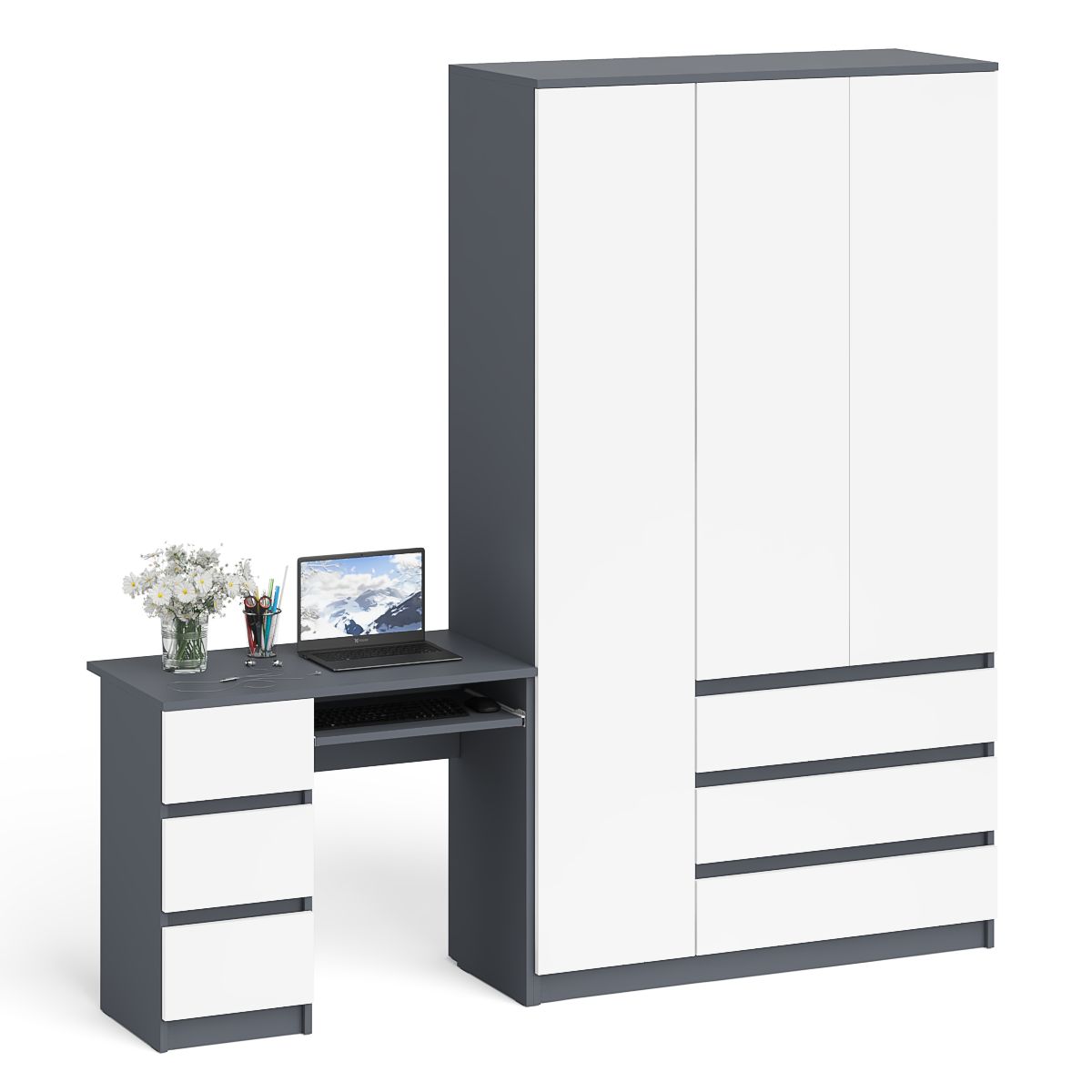 Стол компьютерный СВК Мори МС-6 левый + Шкаф МШ1200.1