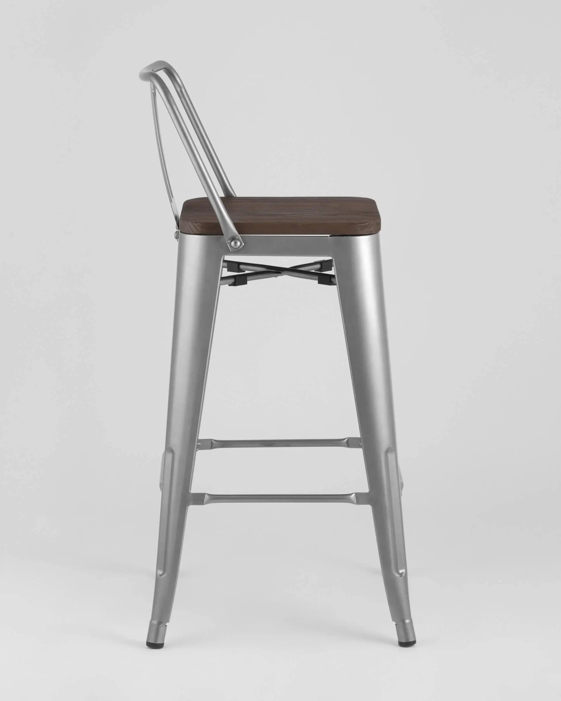 Стул полубарный STOOL GROUP TOLIX WOOD со спинкой