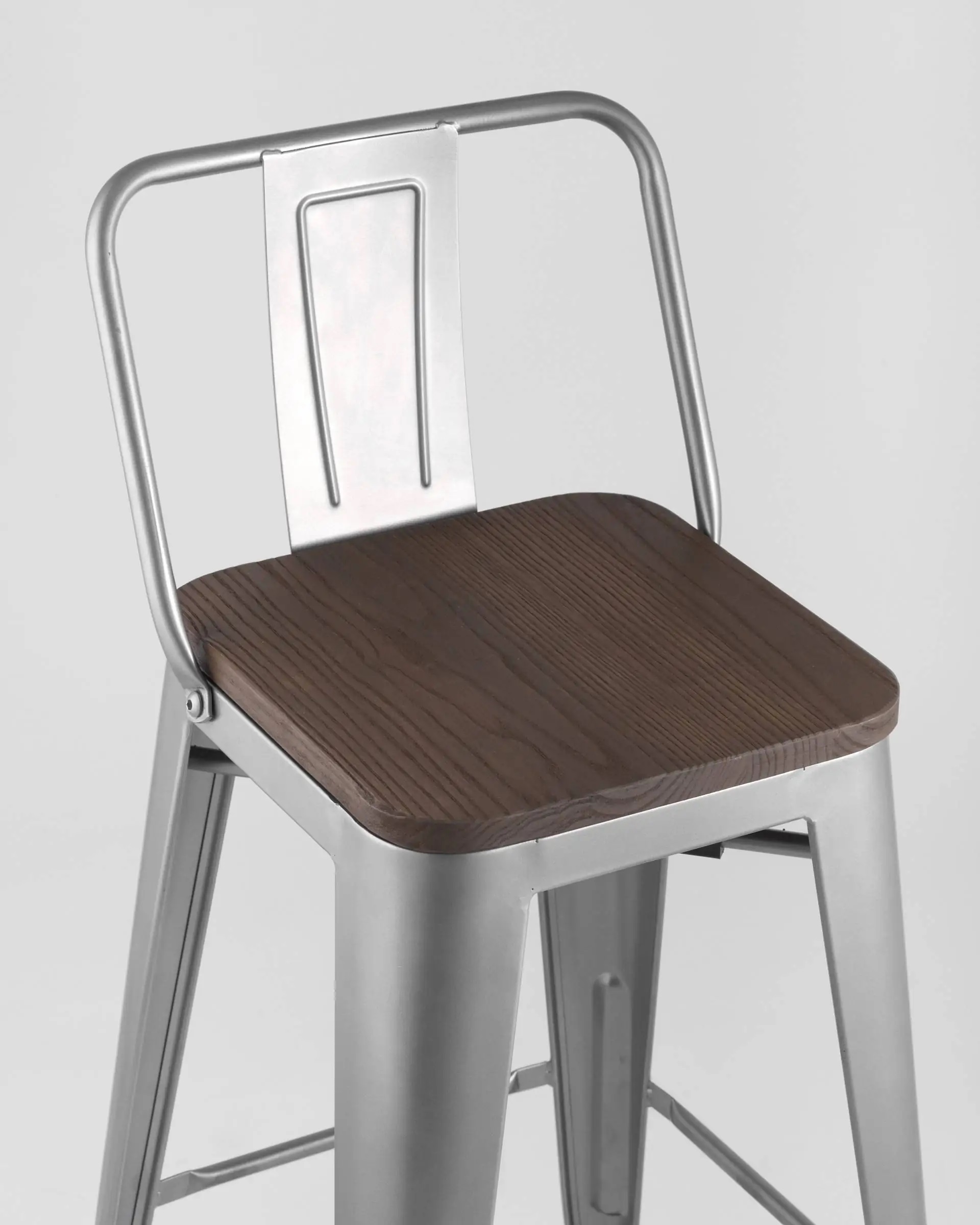 Стул полубарный STOOL GROUP TOLIX WOOD со спинкой