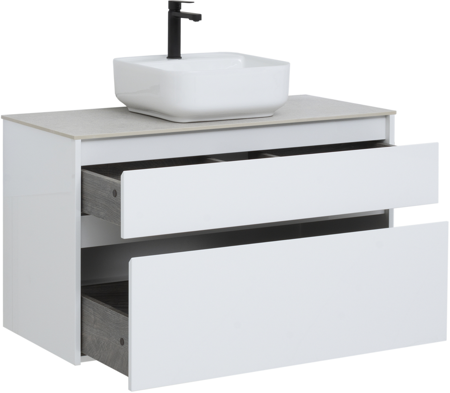 Тумба под раковину AQUANET Nova Lite 100 (2 ящик)