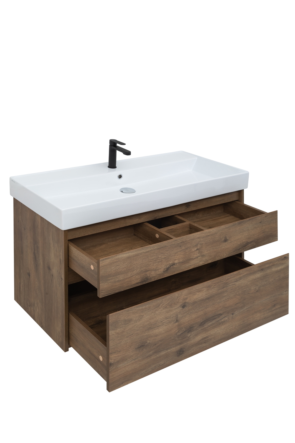 Тумба под раковину AQUANET Nova Lite 100 (SLIM SYNERGY) (2 ящика)