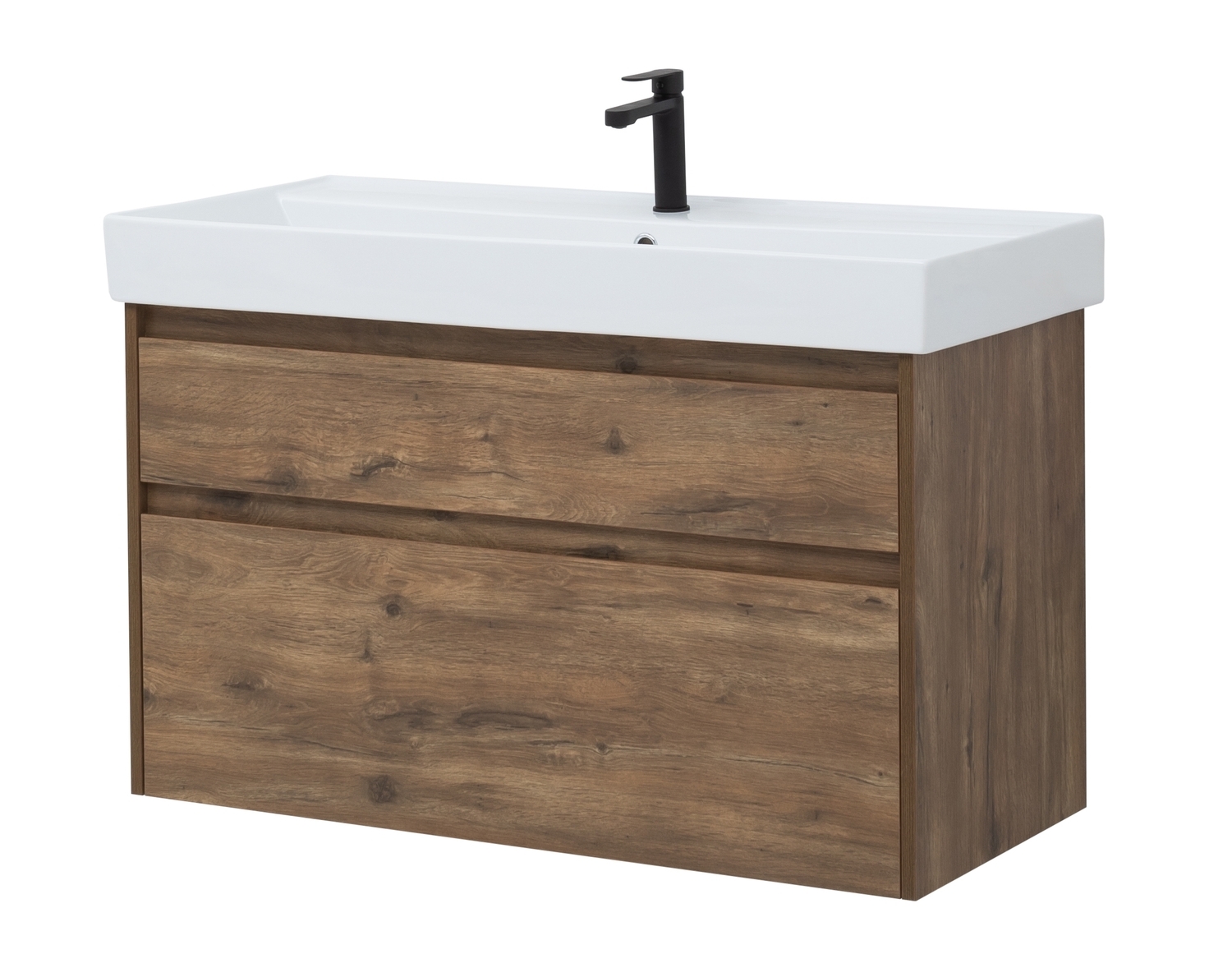 Тумба под раковину AQUANET Nova Lite 100 (SLIM SYNERGY) (2 ящика)