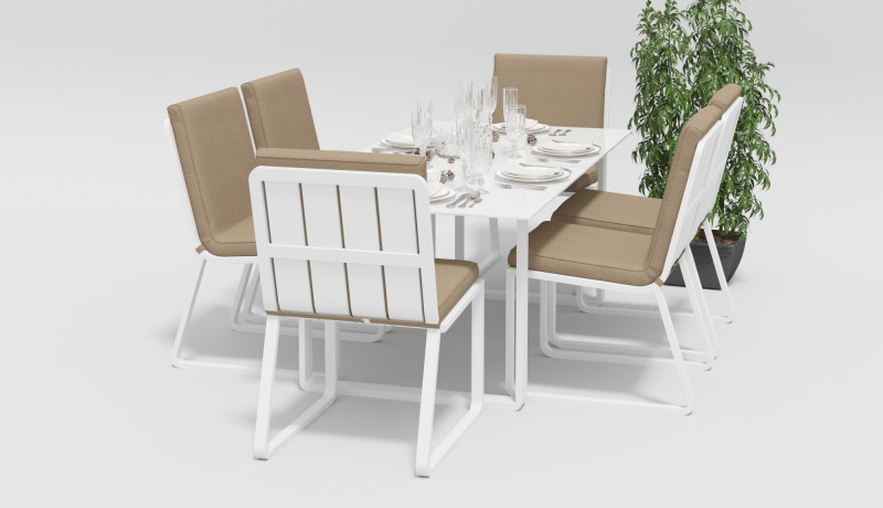 Обеденная группа Гарденини Волье 180x90 C2(Обеденная группа Gardenini Voglie 180x90 C2)