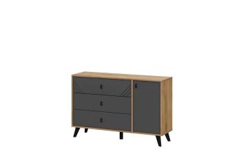 Комод Арника Байкал 3 ящика (со створкой) (SAFE)