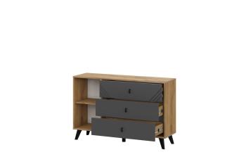 Комод Арника Байкал 3 ящика (со створкой) (SAFE)
