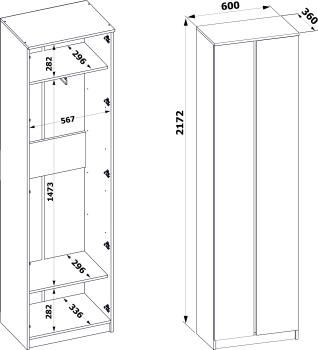 Шкаф для одежды Сокол ШО-4