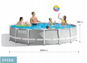 Каркасный бассейн Intex Prism Frame на 14614 л.