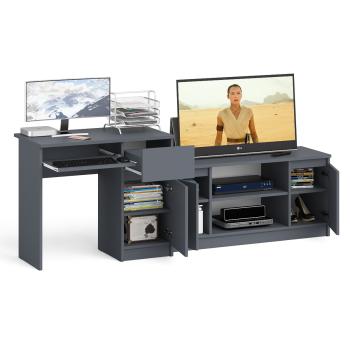 Стол компьютерный СВК Мори МС-1 правый + Тумба МТВ1200.1
