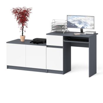 Графит/белый