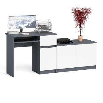 Графит/белый