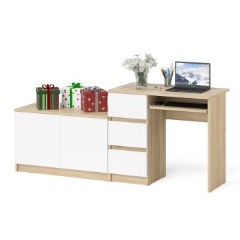 Дуб сонома/белый