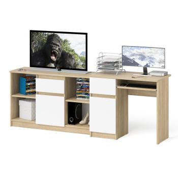 Дуб Сонома/Белый